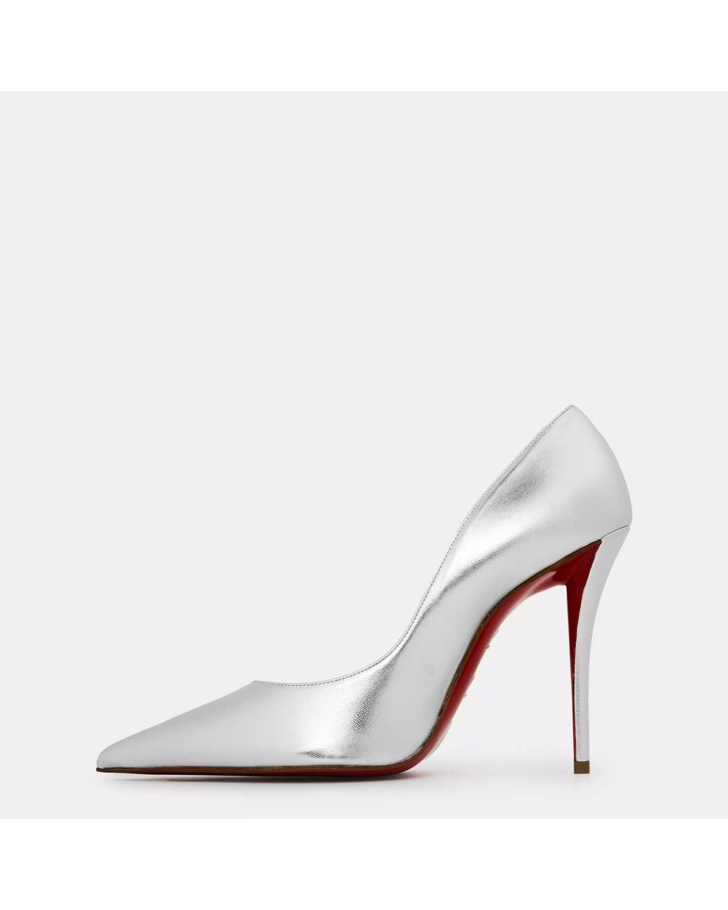 Christian Louboutin White Pointed Toe Sole Stiletto Court Shoes