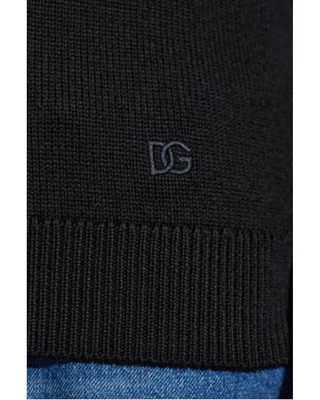 Dolce & Gabbana Blue Turtleneck Knitted Jumper