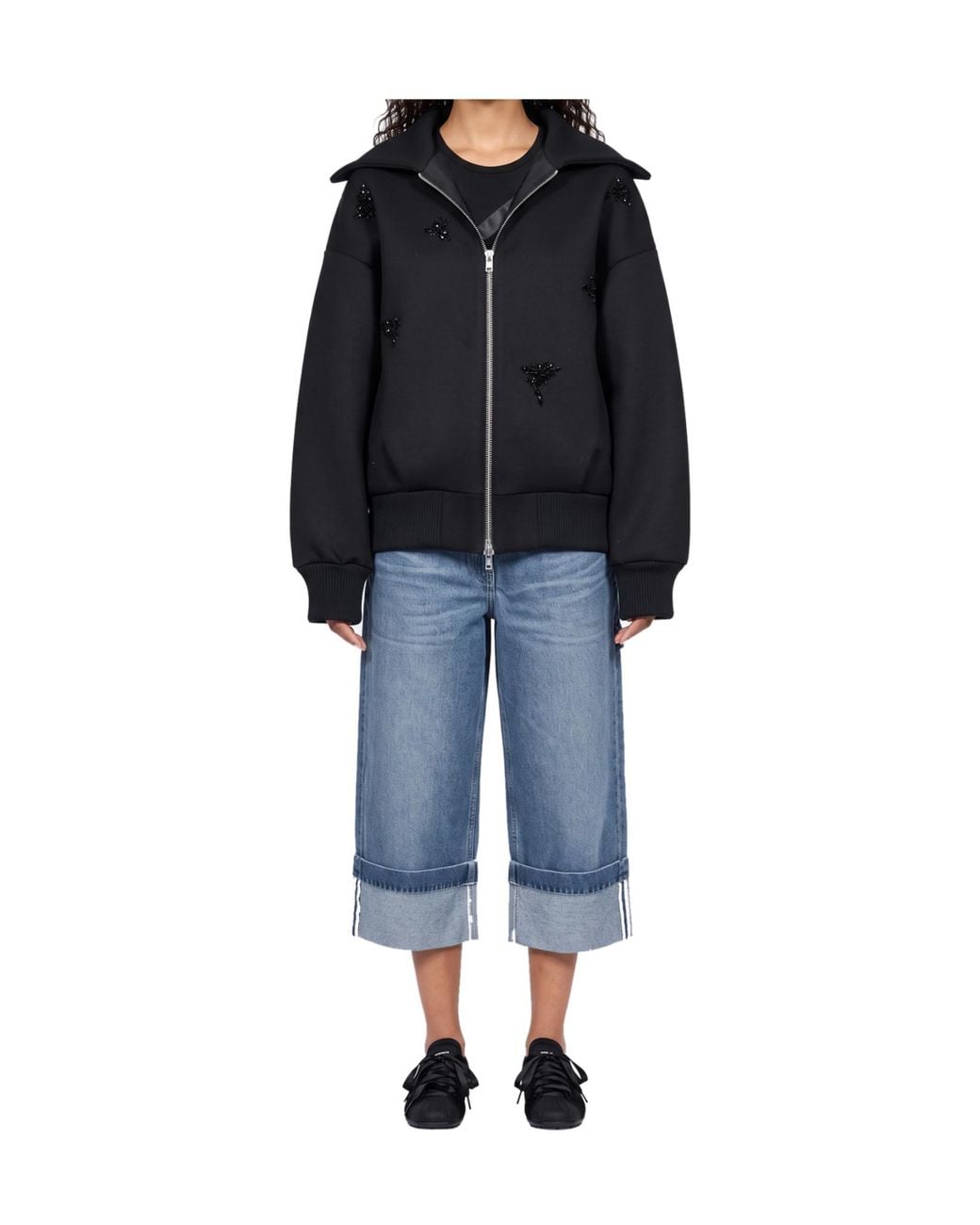 Simone Rocha Blue Long-Sleeve Casual Jacket