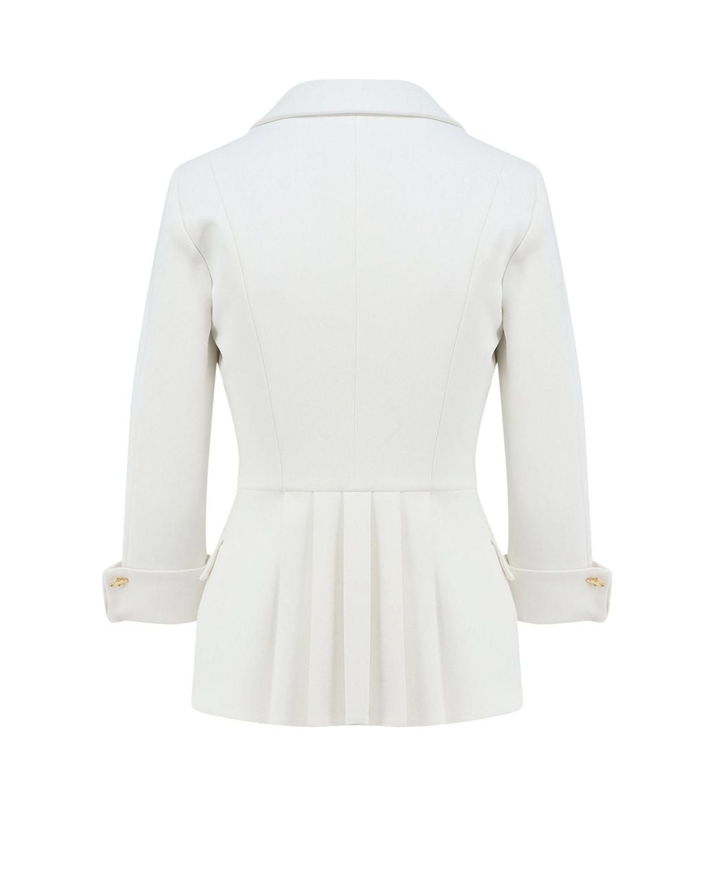 Elisabetta Franchi White Double Breasted Tailored Blazer