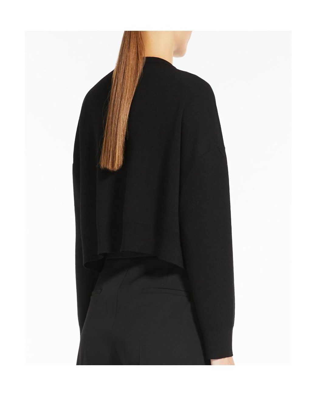 Max Mara Black Wool Short Sweater