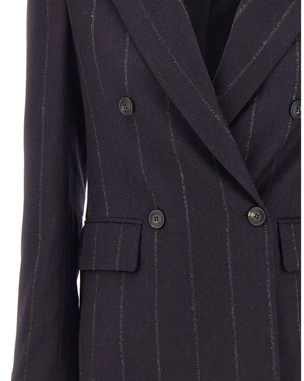 Eleventy Blue Pinstripe Double-Breasted Blazer