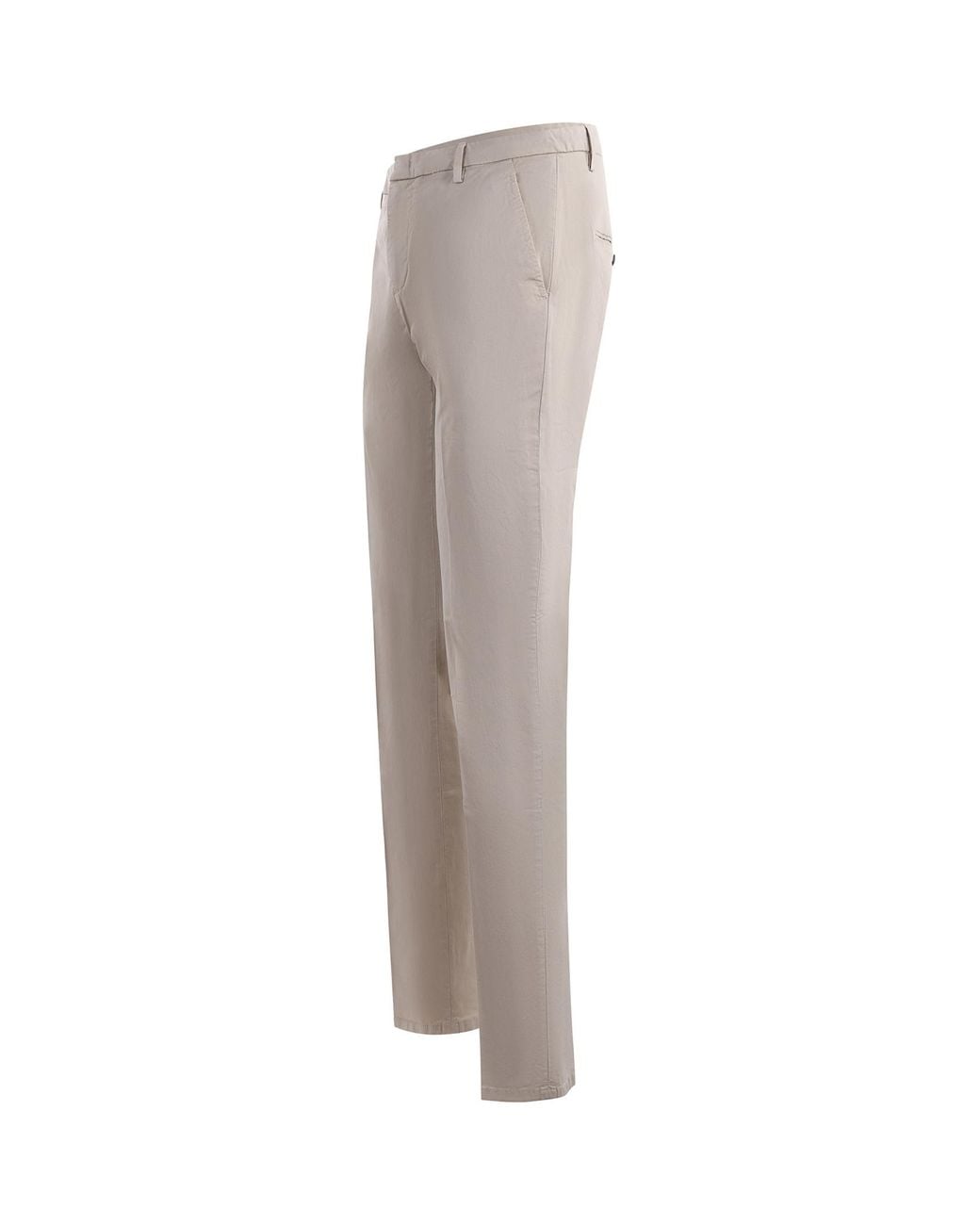 Dondup Gray Slim-Fit Gabardine Pants for men