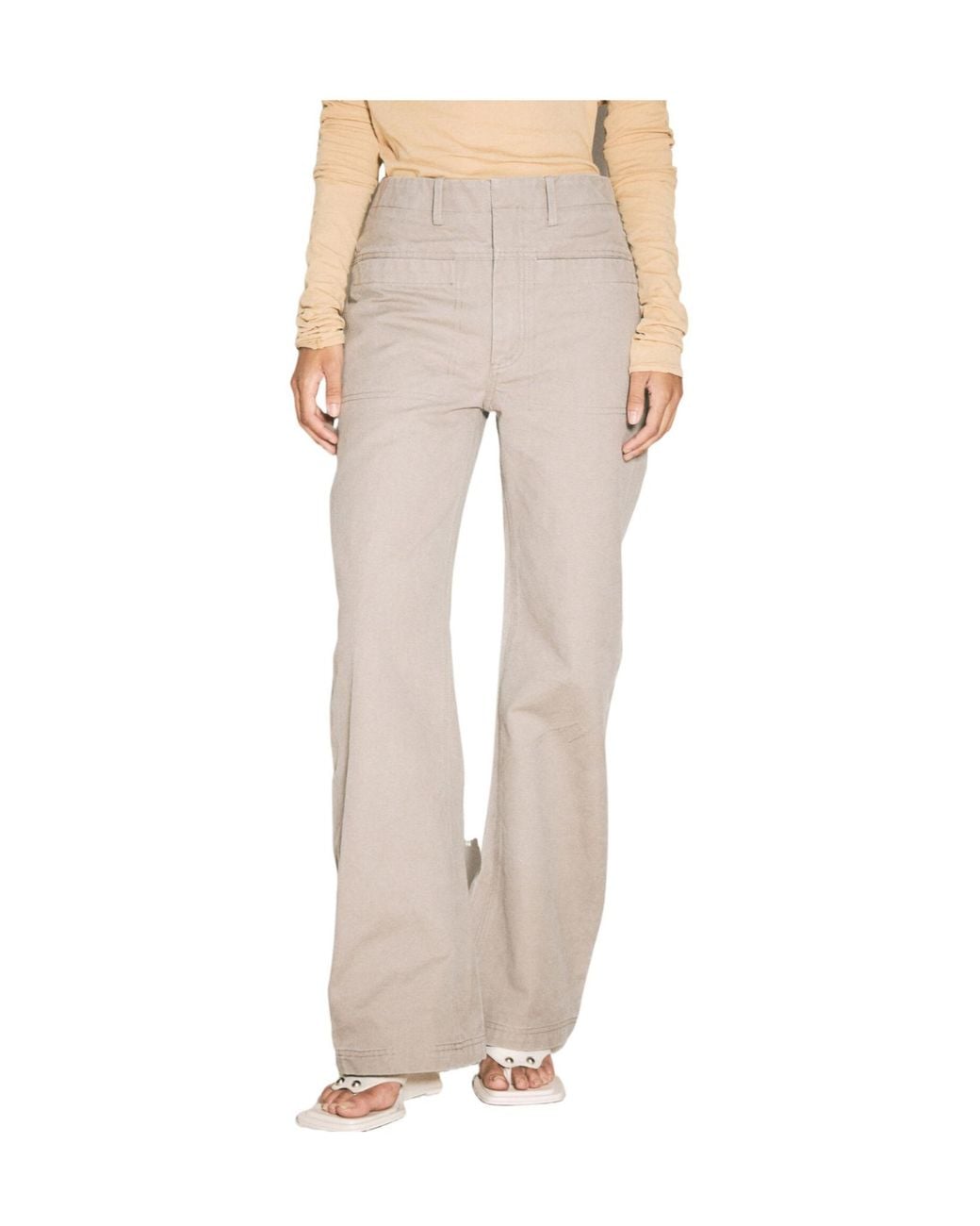Entire studios Natural Heavy Wide-Leg Pants