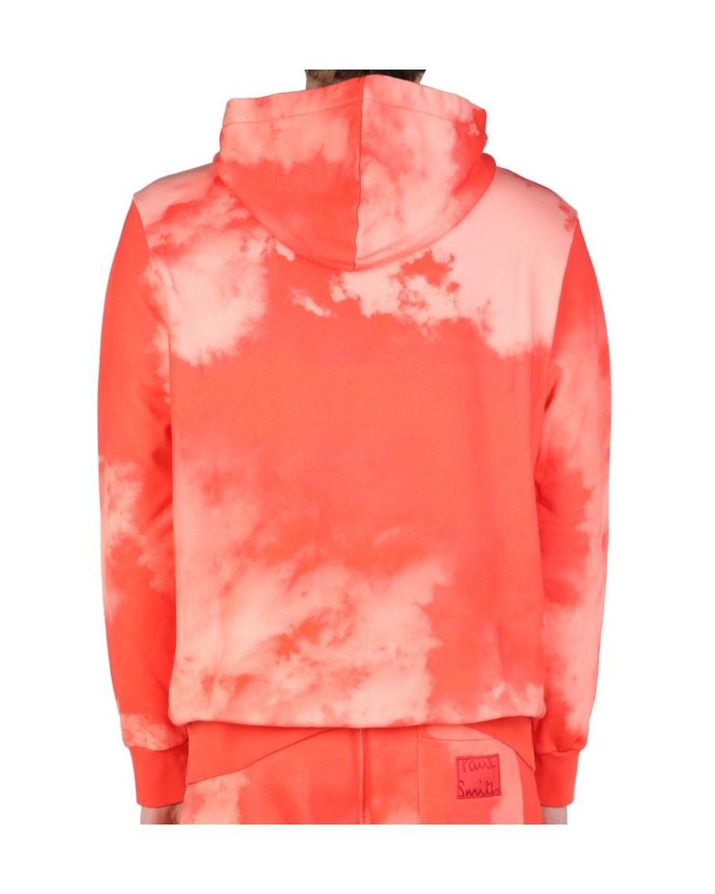 Paul Smith Red Printed Drawstring Hoodie for men