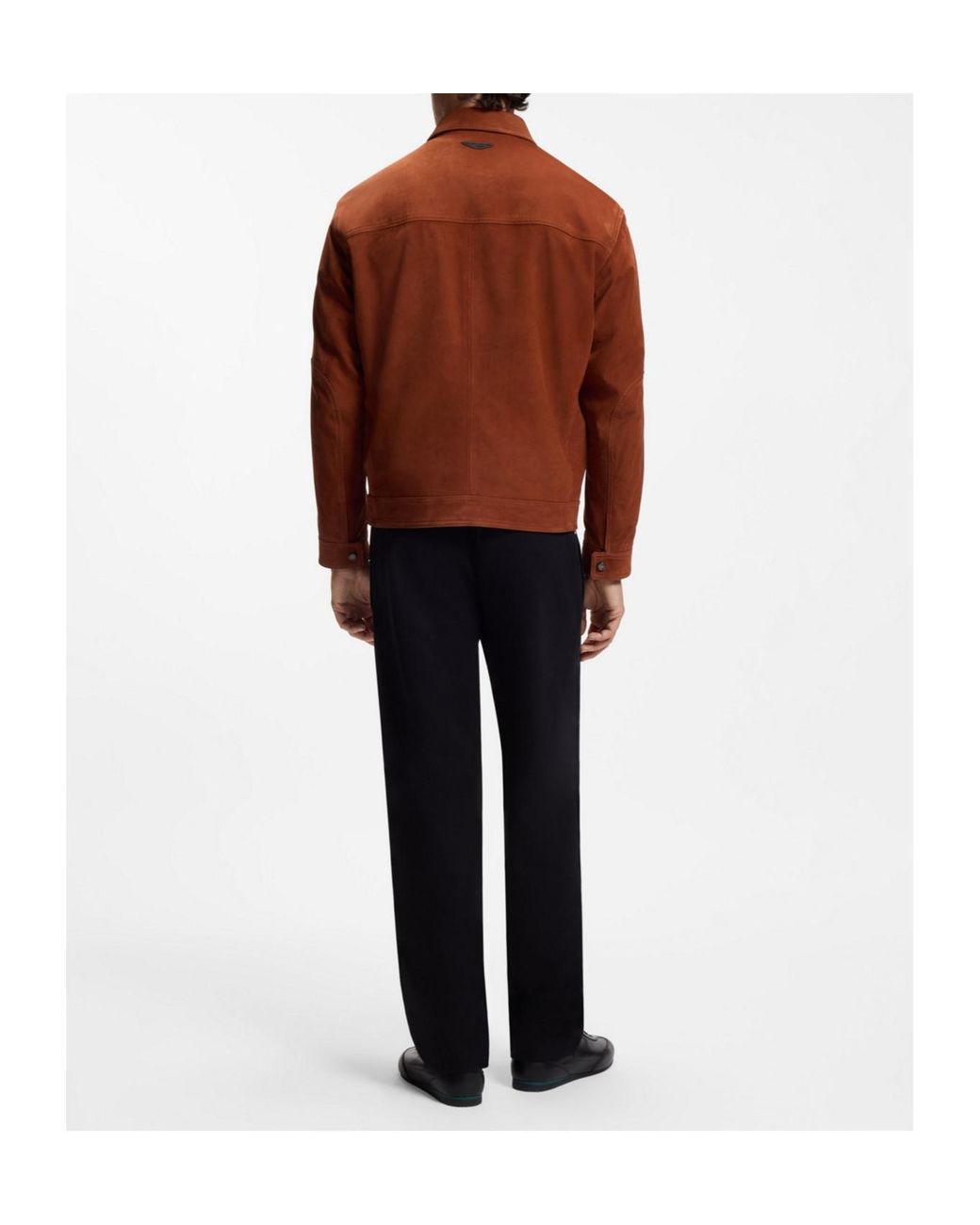 Boss Brown Boss Suede Zip Jacket for men