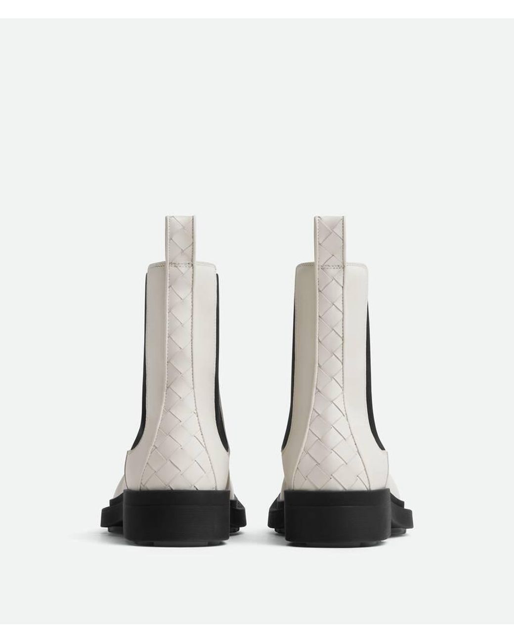 Bottega Veneta White Ben Chelsea Boots