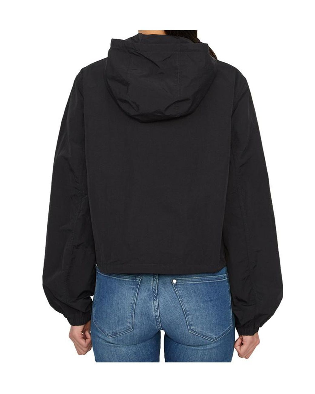 Burberry Black Ekd Motif Zipped Hooded Jacket