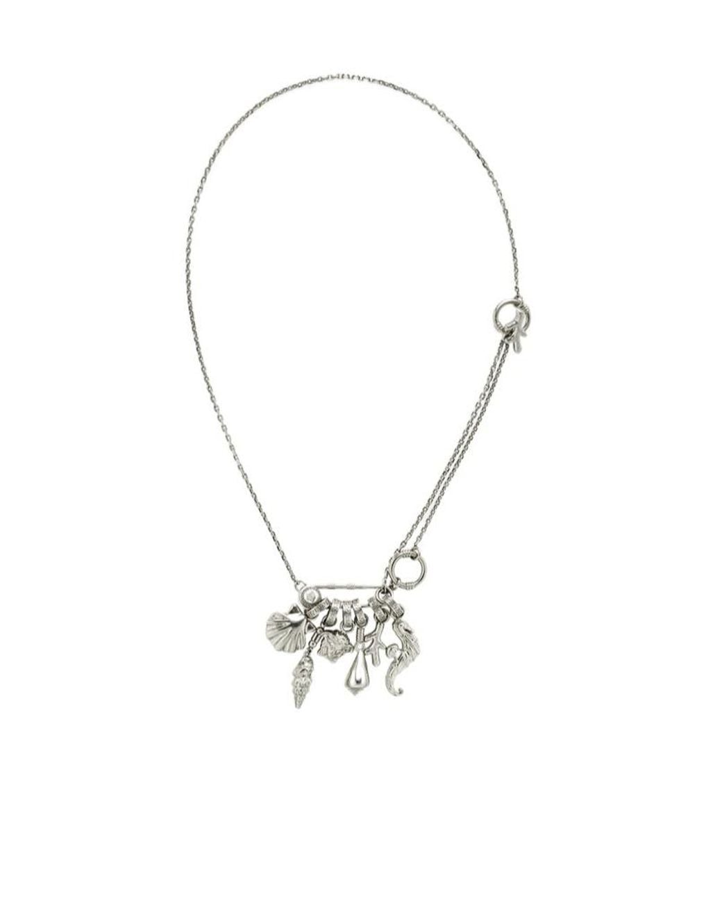 Versace Metallic Charms-Detailed Necklace