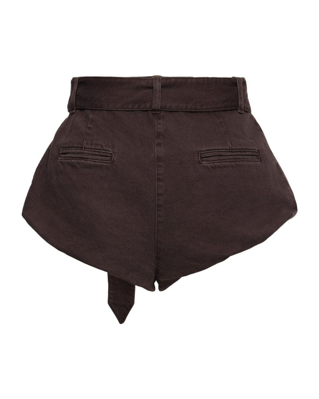 Magda Butrym Brown Flared Denim Shorts