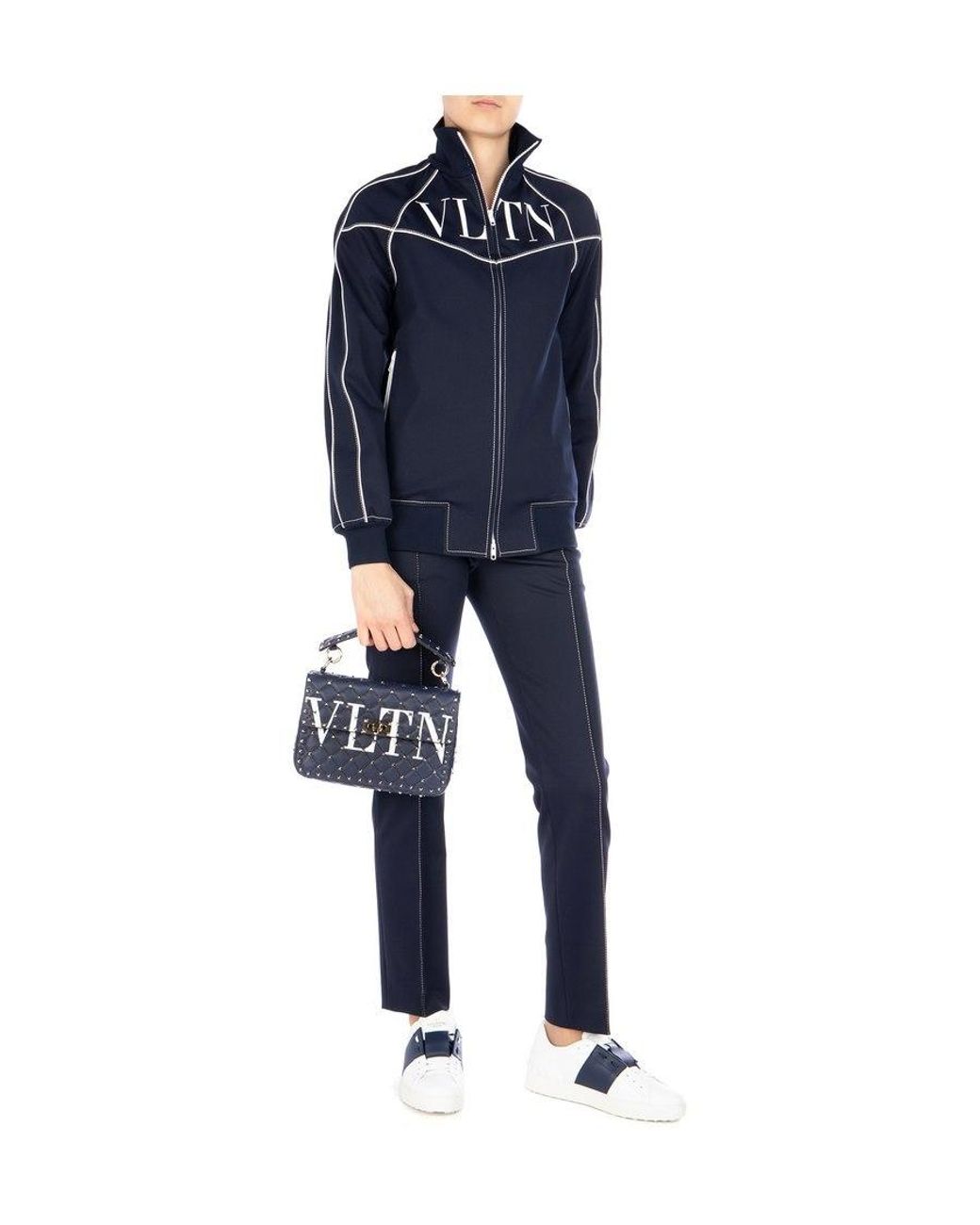 Valentino Blue Vltn Printed Track Jacket