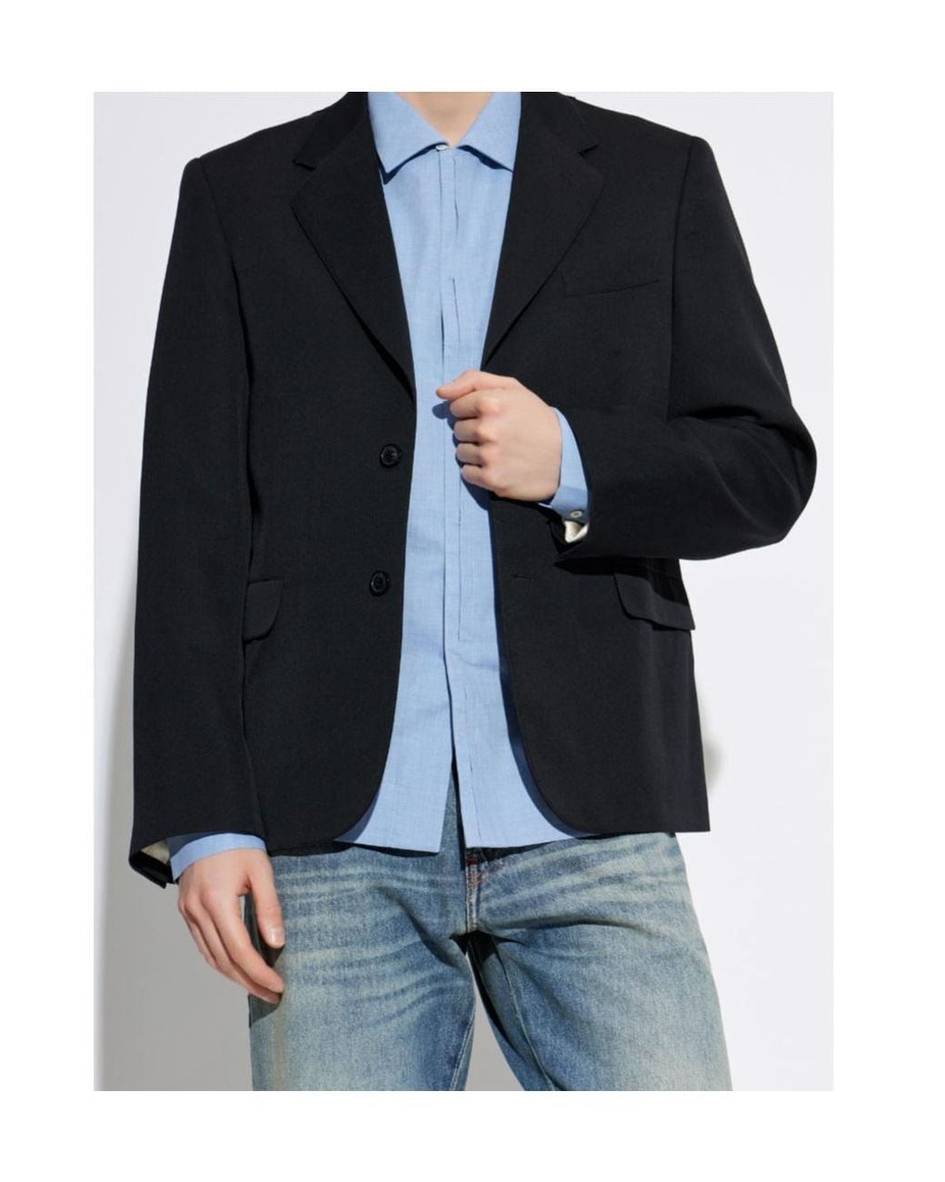 Maison Margiela Blue Single Breasted Blazer for men