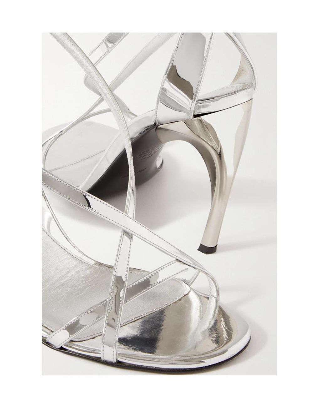 McQueen White Strapped Heeled Sandals