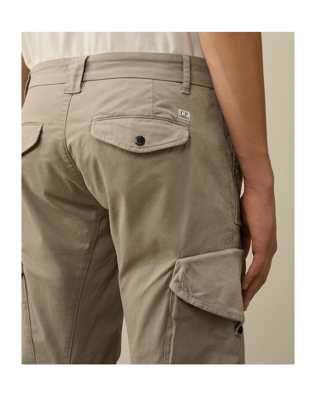 C P Company Natural Lens-Detailed Trousers for men
