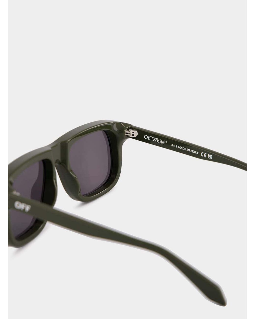 Off-White c/o Virgil Abloh Gray Clearwater Rectangle-Frame Sunglasses for men
