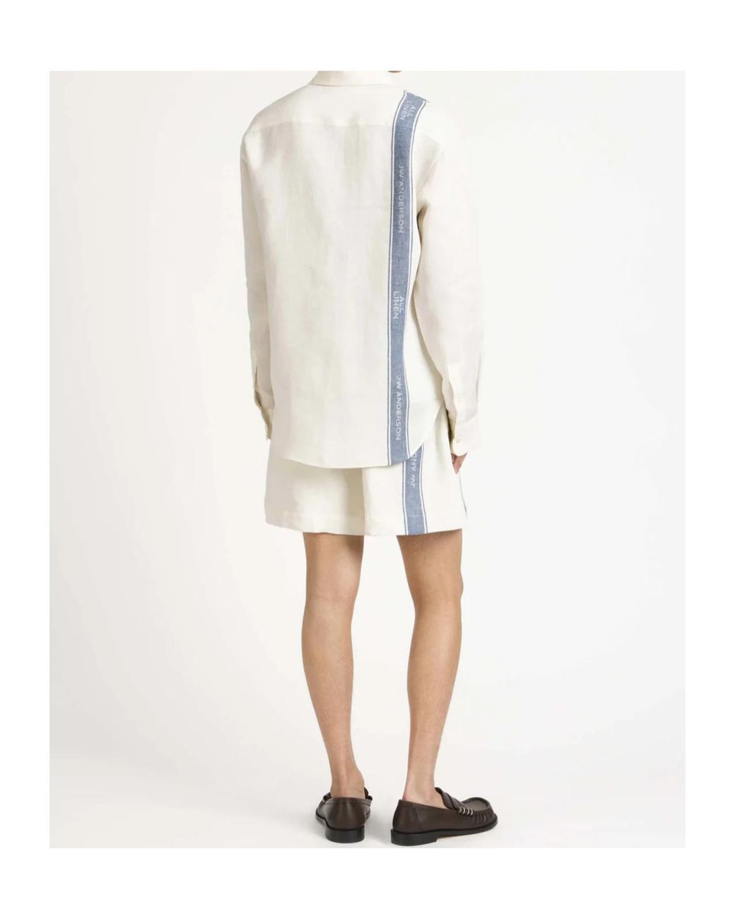 J.W. Anderson White Jw Anderson Logo Tape Shorts for men