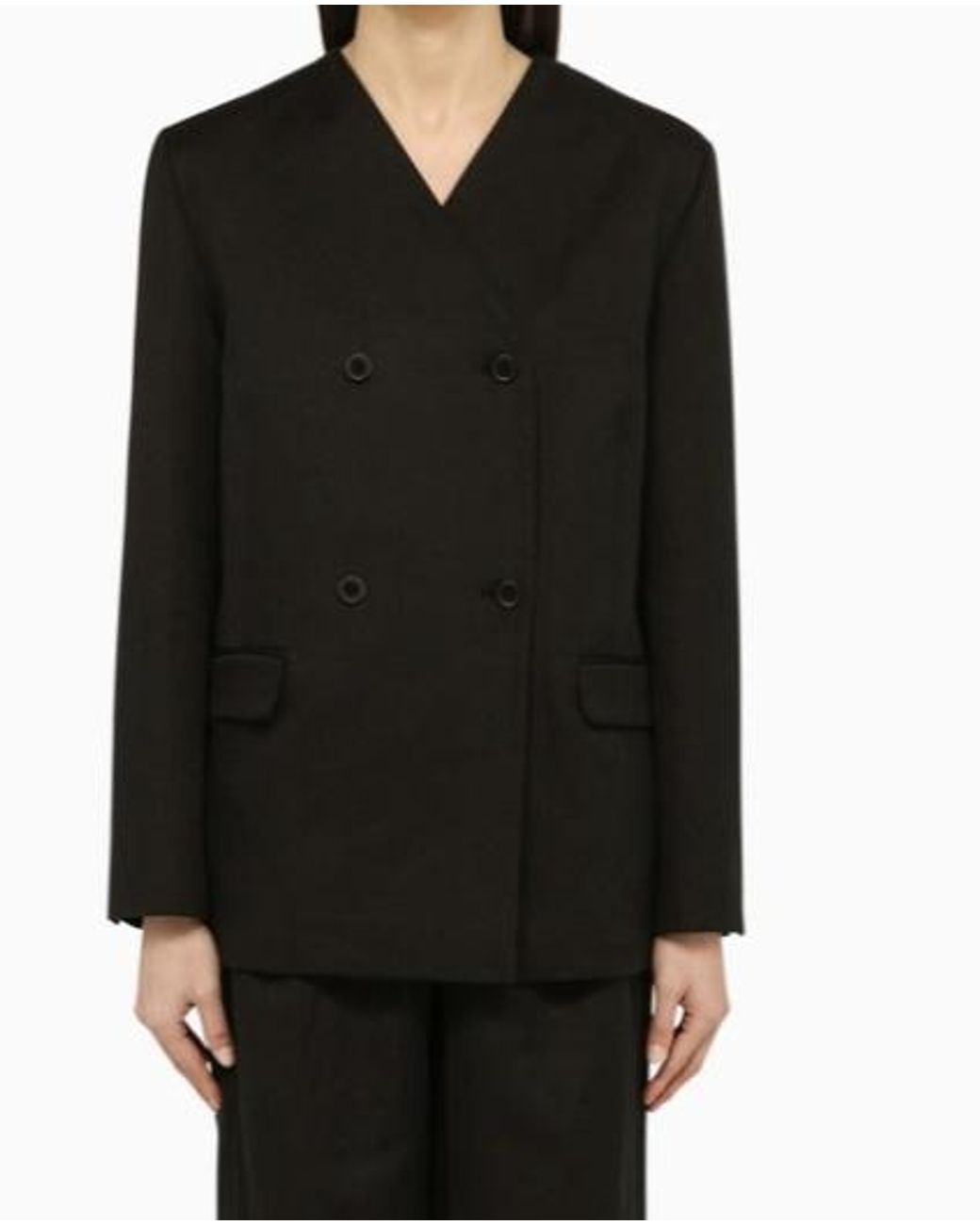 Loulou de Saison Black Ichaco Double-Breasted Jacket
