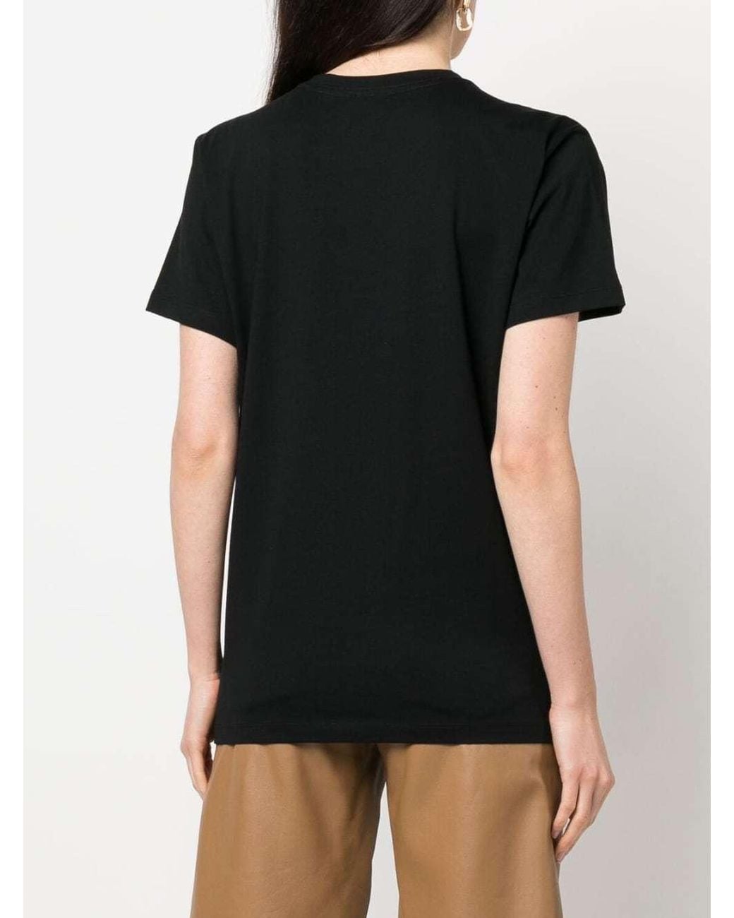 Isabel Marant Black Logo Printed Crewneck T-Shirt