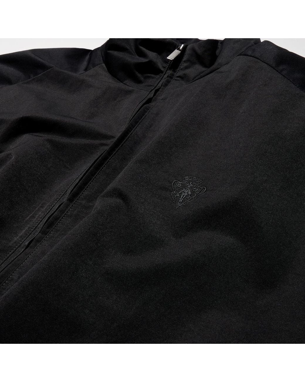 Gucci Black Soft Technical Twill Zip Jacket