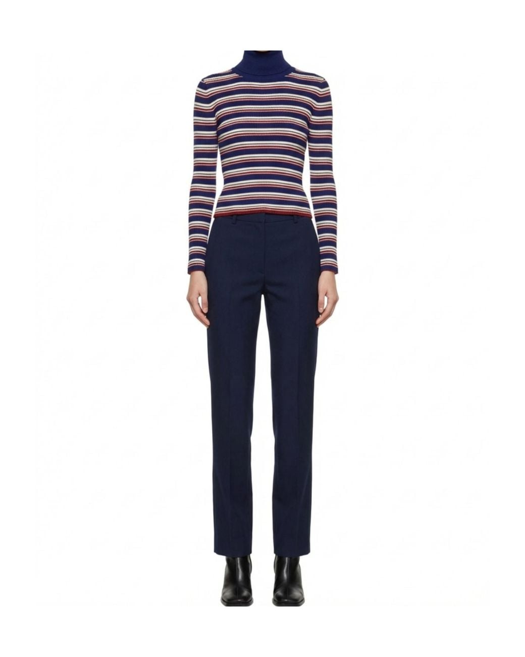 Céline Blue Turtleneck Sweater