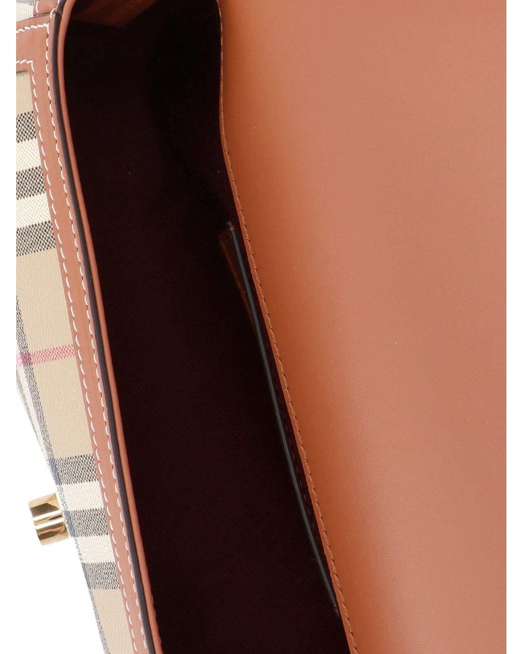 Burberry Brown Checked Foldover-Top Shoulder Bag