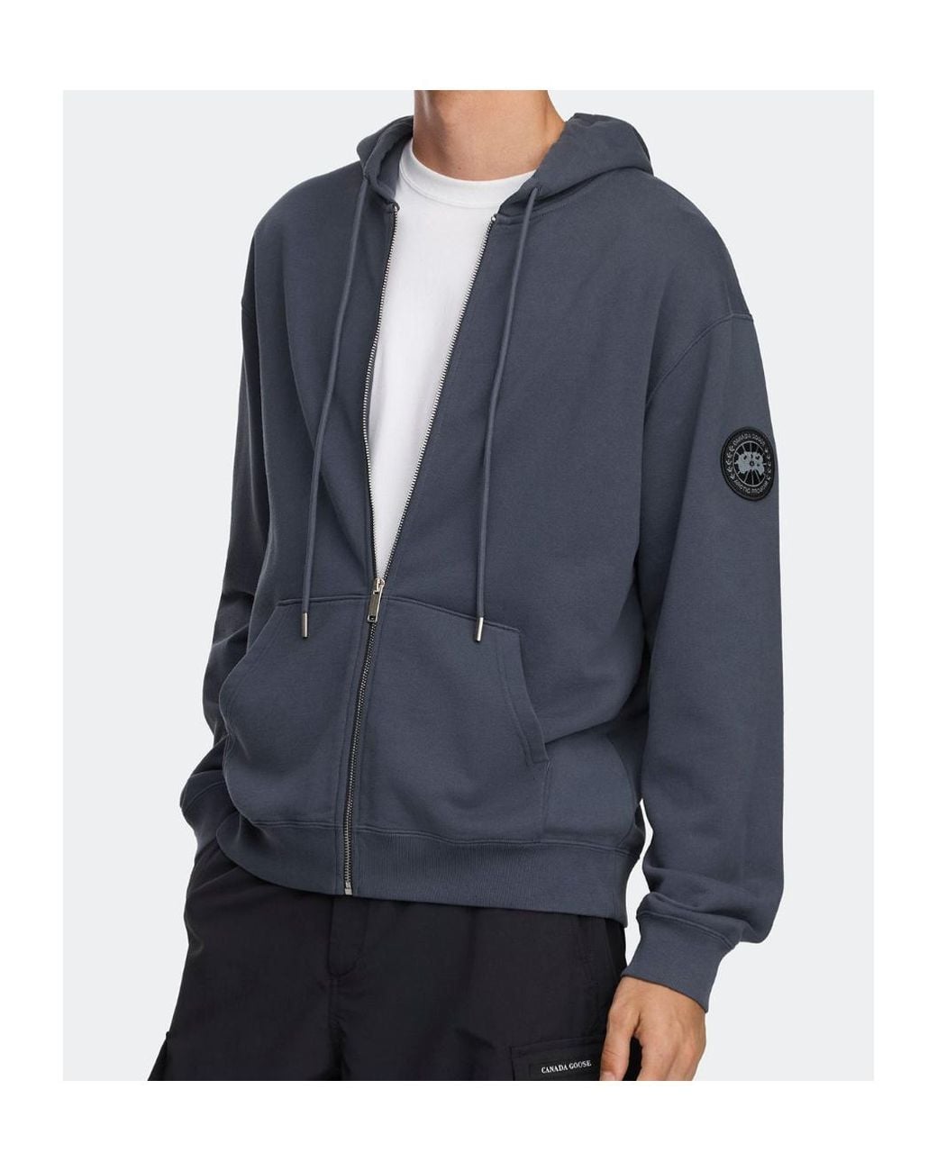 Canada Goose Loon Logo-Patch Zip-Up Hoodie in Blue for Men | Lyst