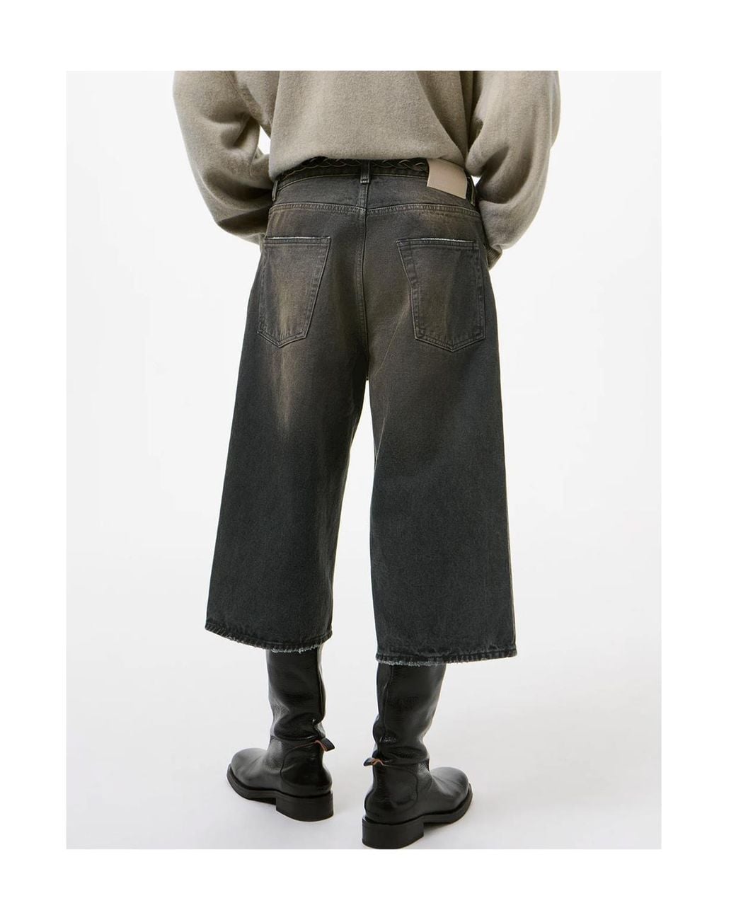 Our Legacy Gray Capri Cut Denim Bermuda Jeans for men