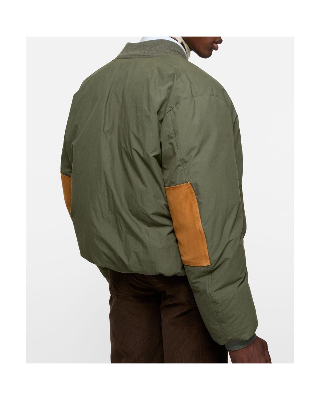 Acne Green Down Bomber Jacket for men