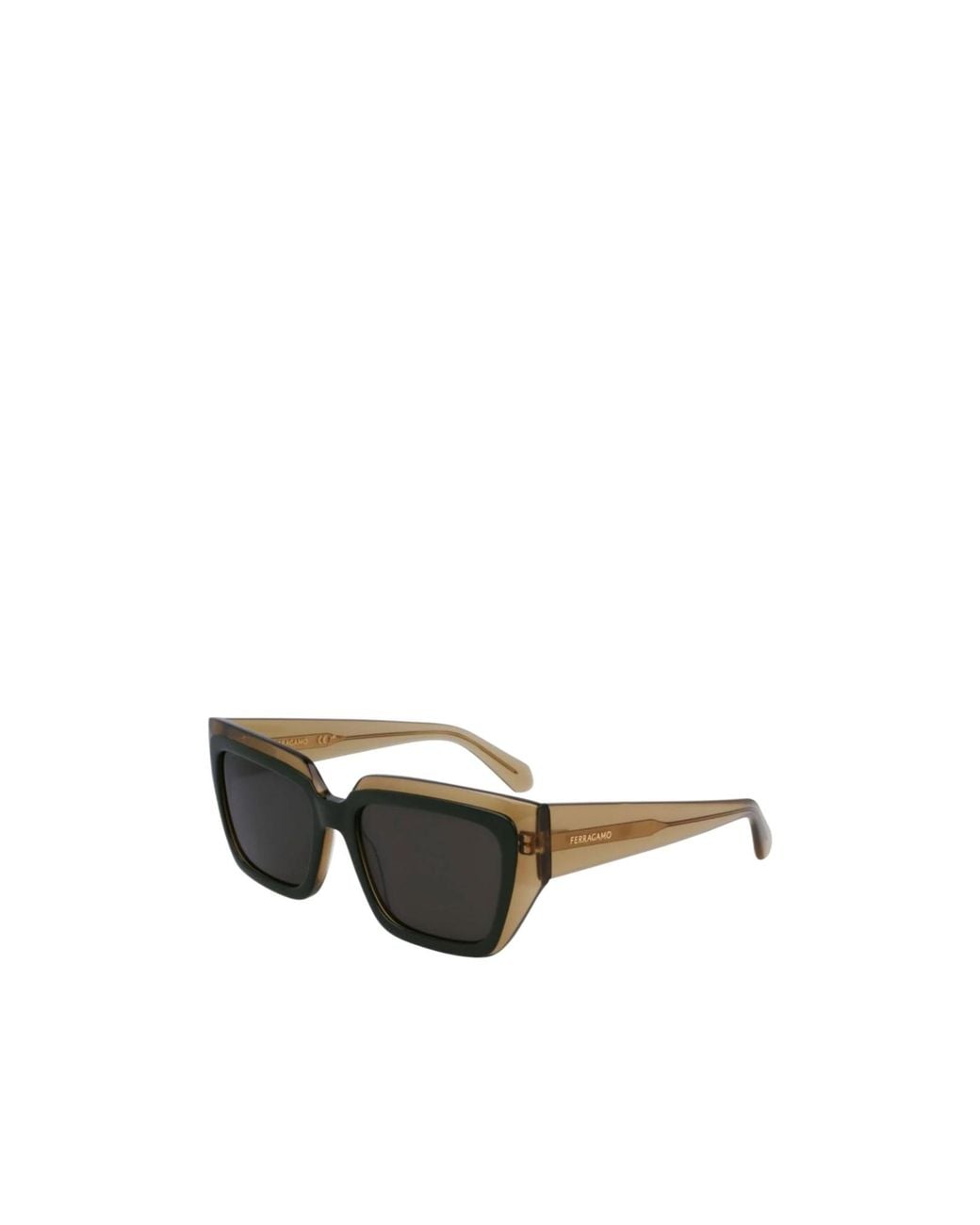 Ferragamo Metallic Ferragamo Eyewear Square Frame Sunglasses