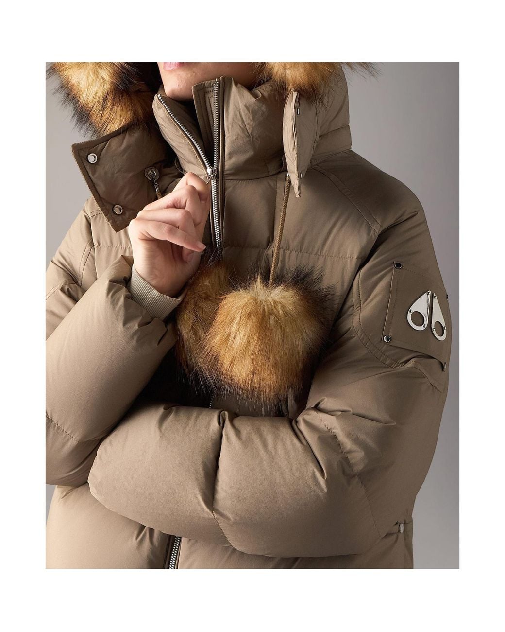 Moose Knuckles Brown Everest Hooded Down Puffer