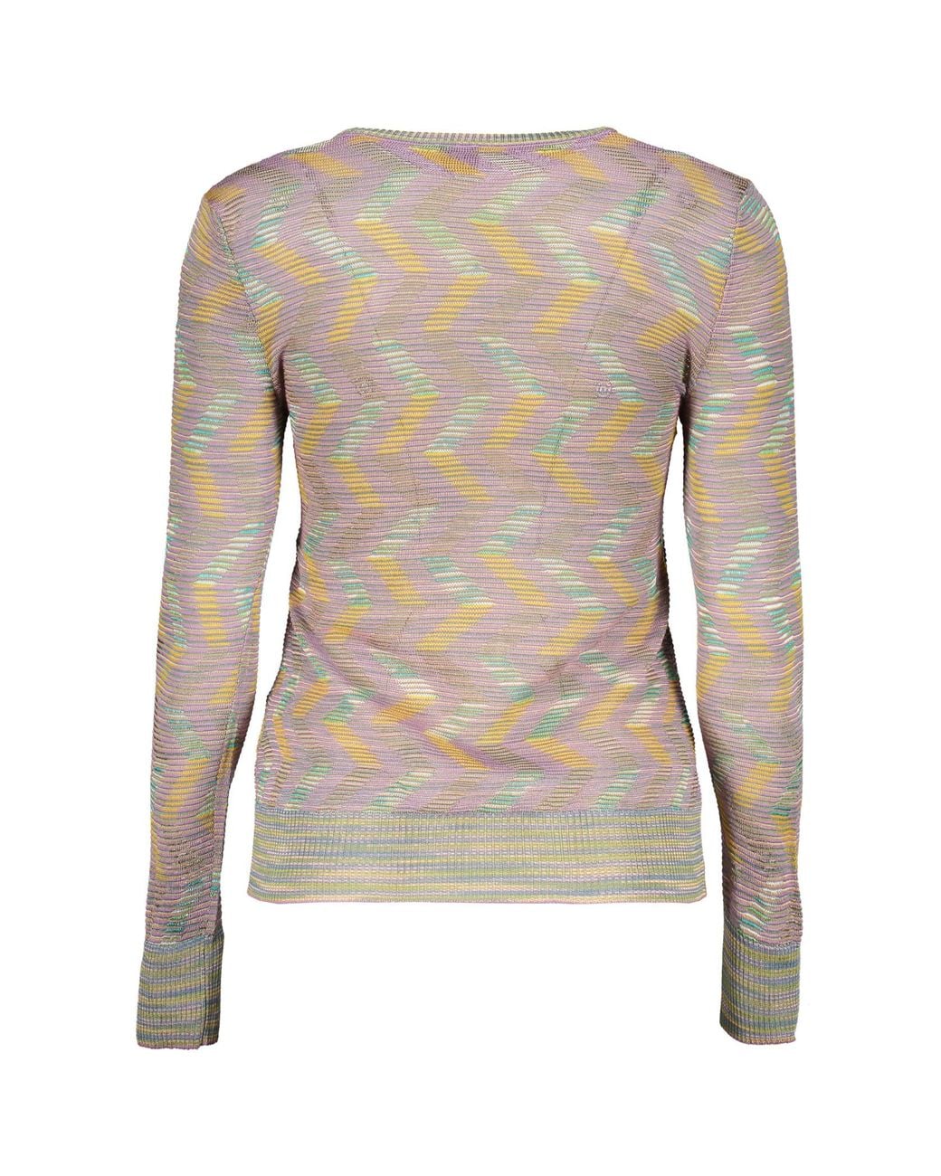 Missoni Natural Zigzag Crewneck Knitted Sweater