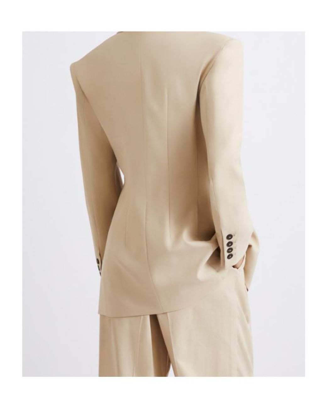 Marella Natural Stretch Viscose-Blend Twill Blazer