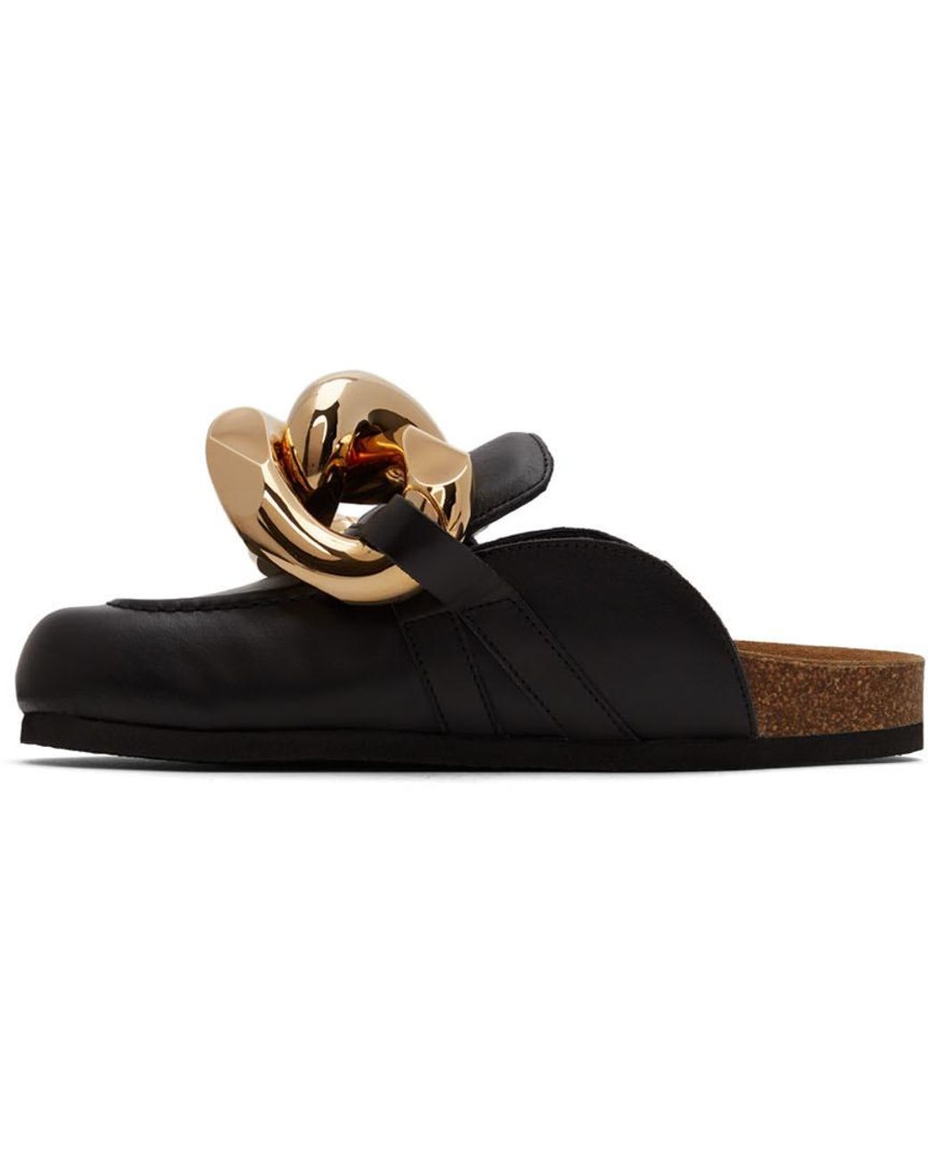J.W. Anderson Black Chain Muller Shoes