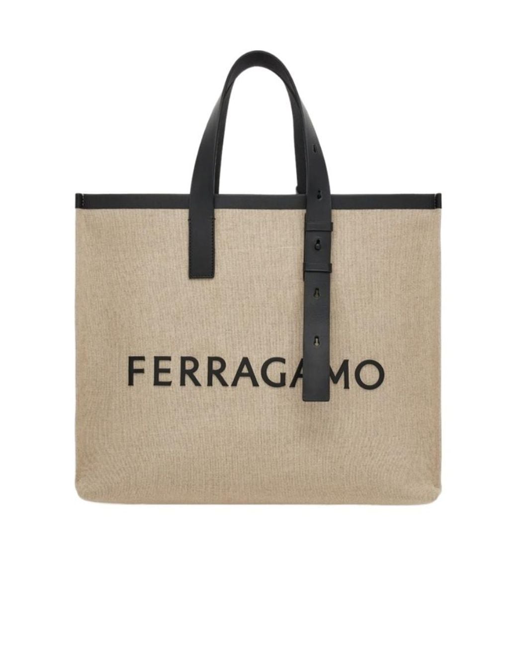 Ferragamo Natural Ferragamo Signature Tote Bag for men