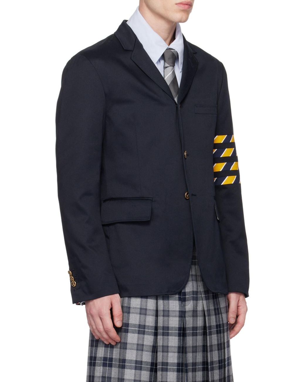 Thom Browne Black 4-Bar Striped Blazer for men