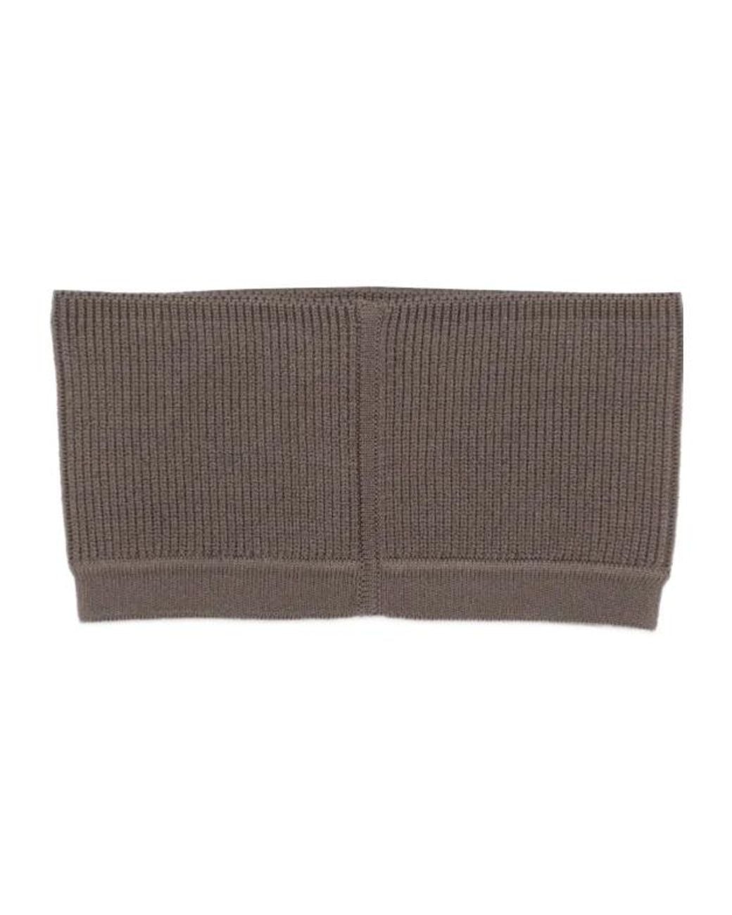 Rick Owens Brown Fine-Ribbed Cropped Top
