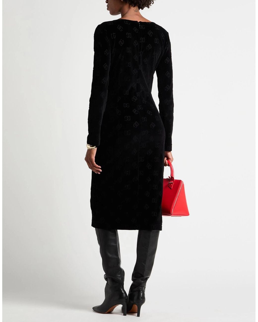 Dolce & Gabbana Black Velvet Dress
