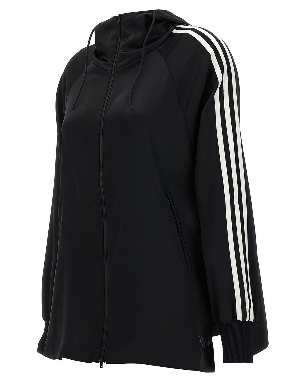 Y-3 Black Stripe Detailed Zip-Up Jacket