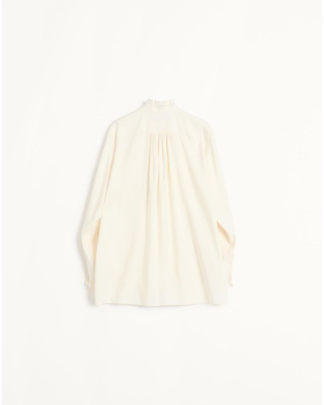 Valentino White Shappe Silk Shirt