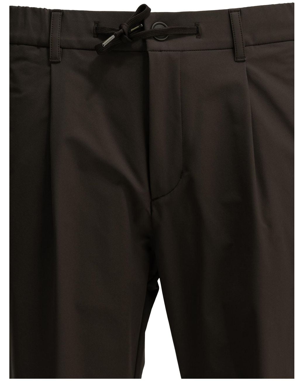 Herno Black Drawstring Casual Pants for men