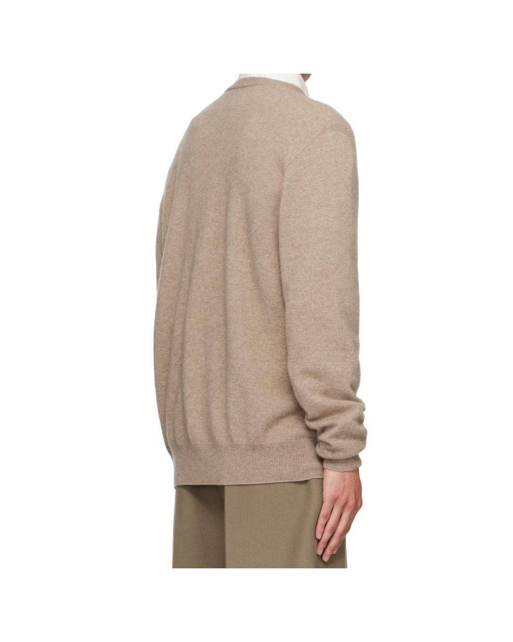 The Row Natural Rod V-Neck Knitted Jumper for men