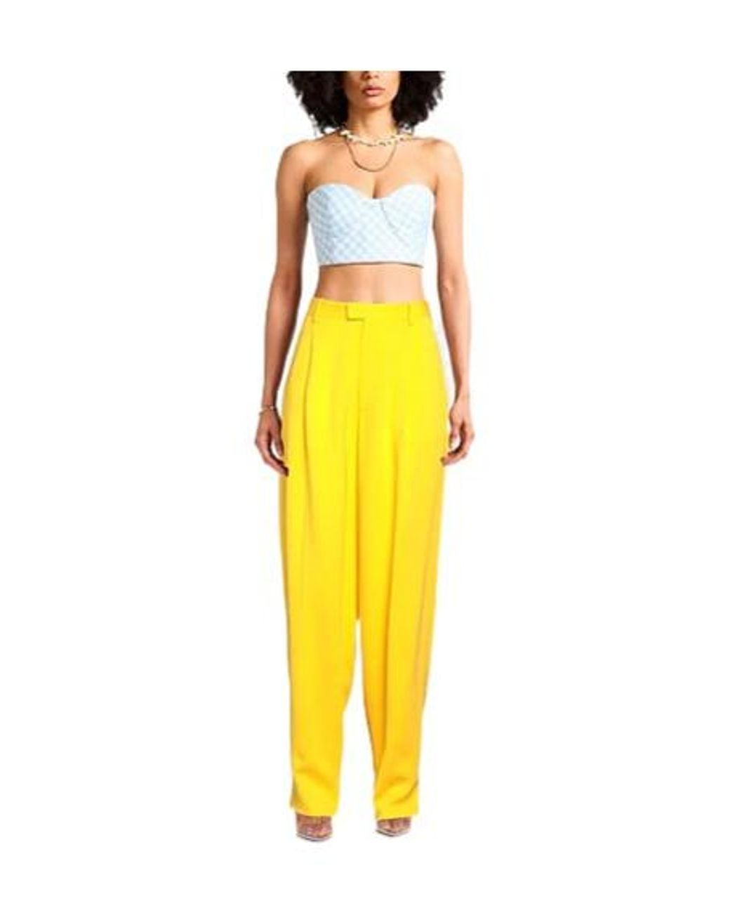 Marni Yellow High Waist Slim Fit Suit Pants