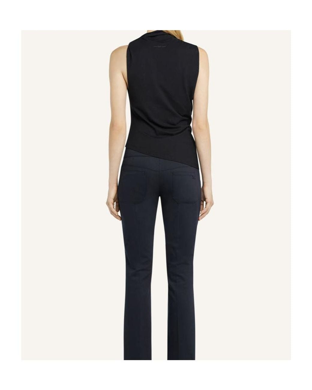 Courreges Black High Collar Sleeveless Top