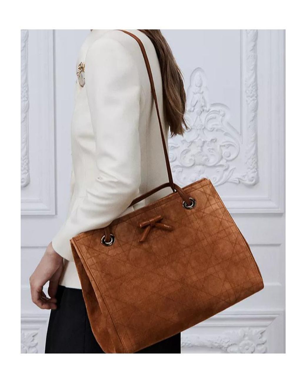 Dior Brown Medium Promenade Shopping Bag