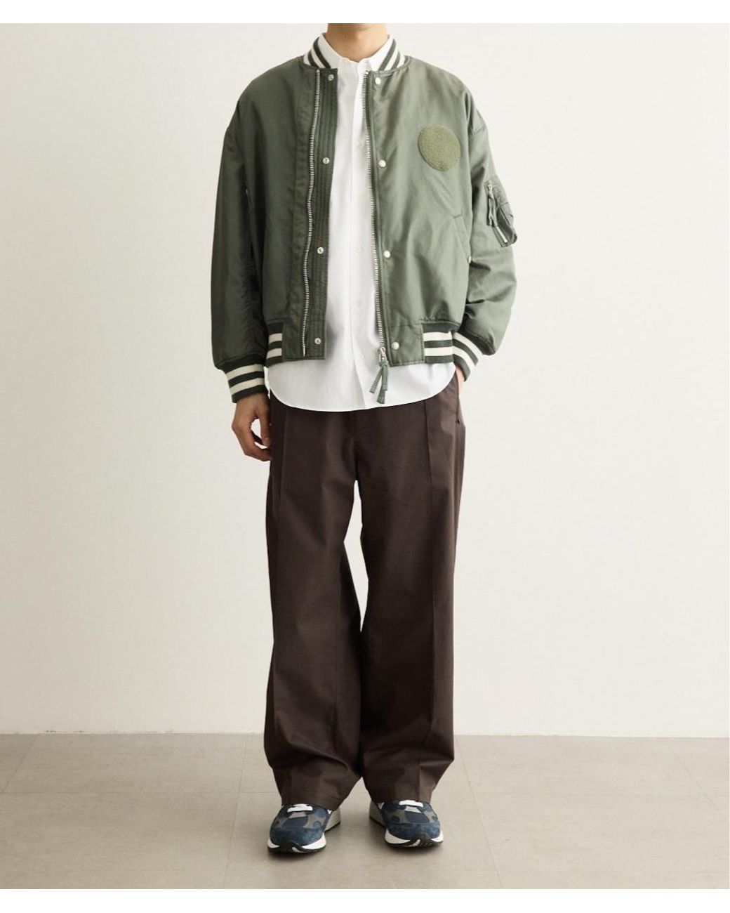 Comme des Garçons Green Comme Des Garçons Homme Patch Oversized Bomber Jacket for men