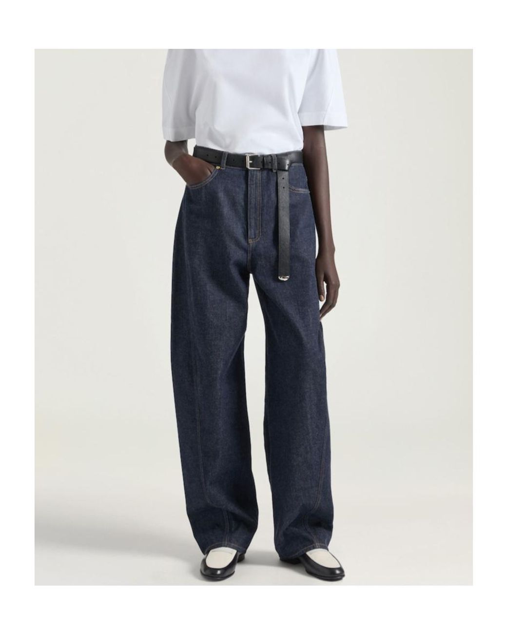 Givenchy Blue Logo Patch Cocoon-Leg Jeans