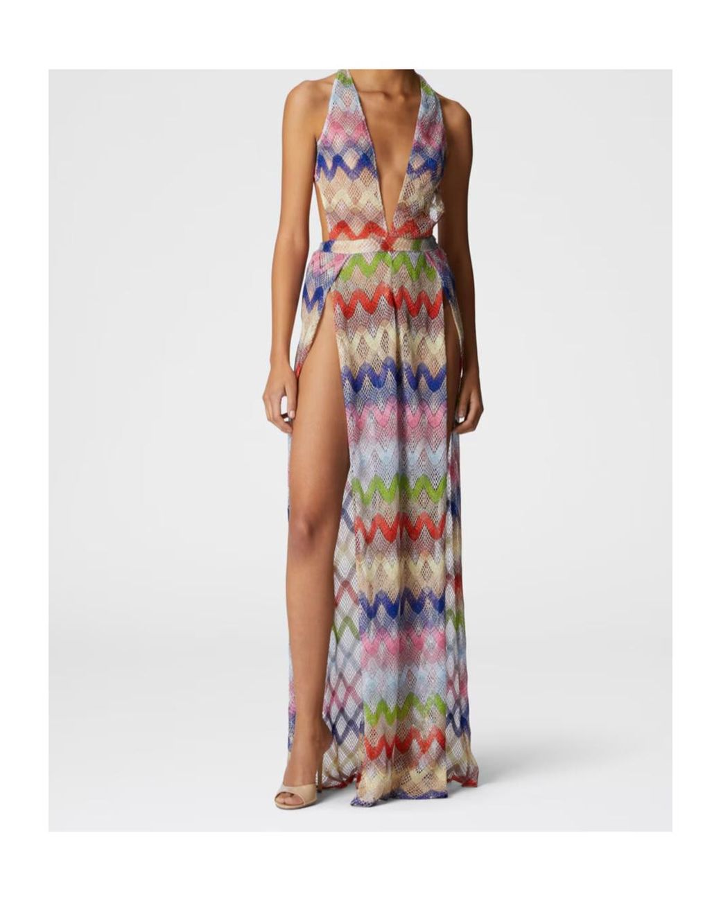 Missoni White Chevron Knit Jumpsuit
