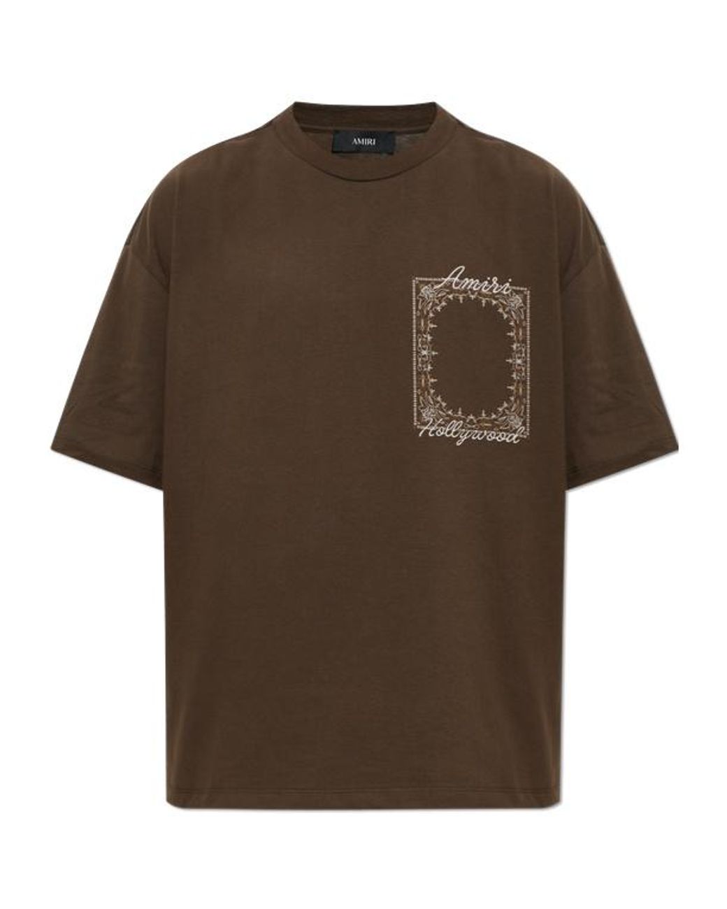 Amiri Brown Graphic Logo T-Shirt for men