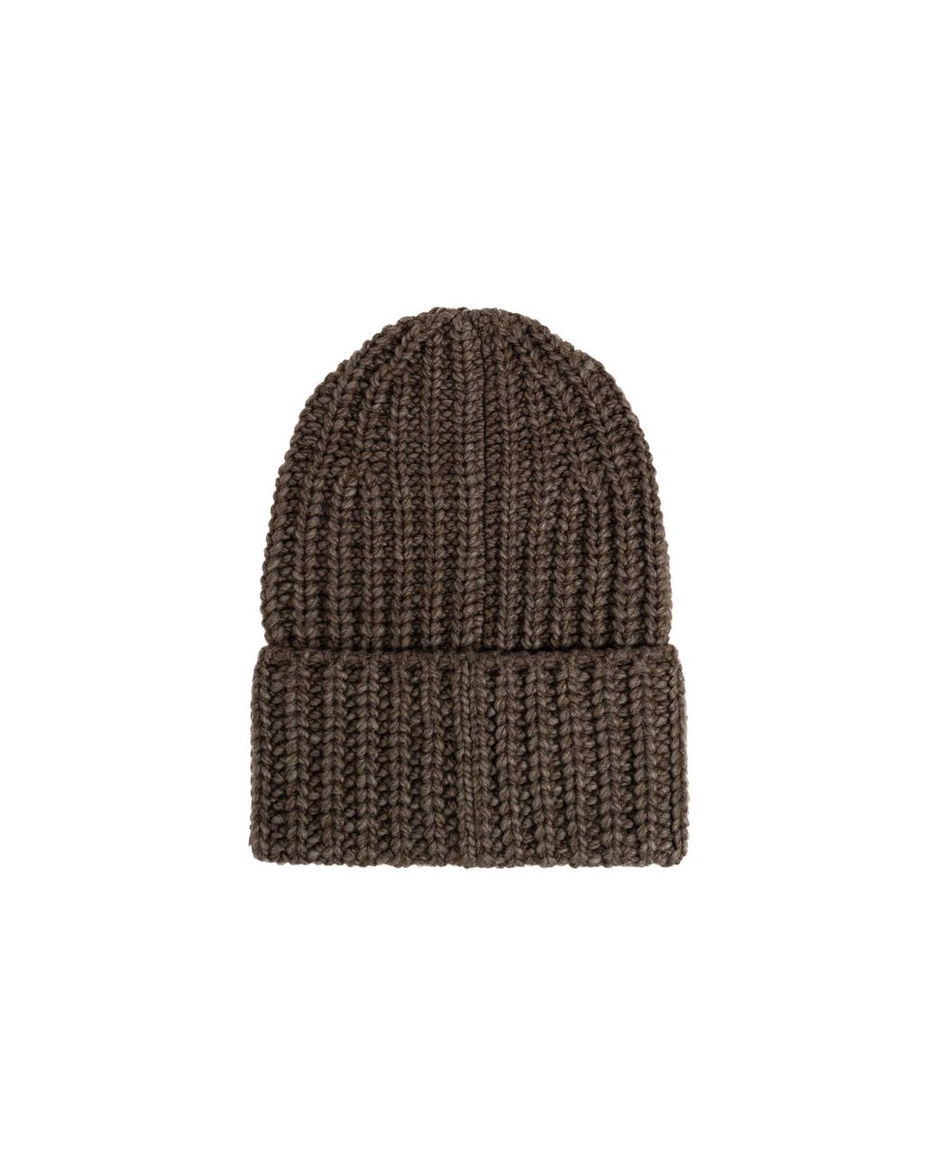 DSquared² Brown Ribbed Beanie Hat for men