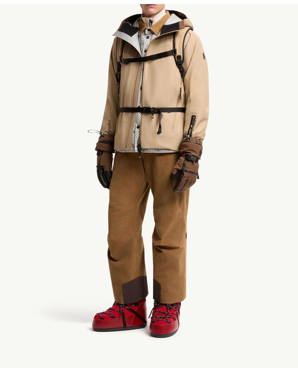 Moncler Natural Hinterburgs Hooded Gore-Tex Ski Shell Jacket for men